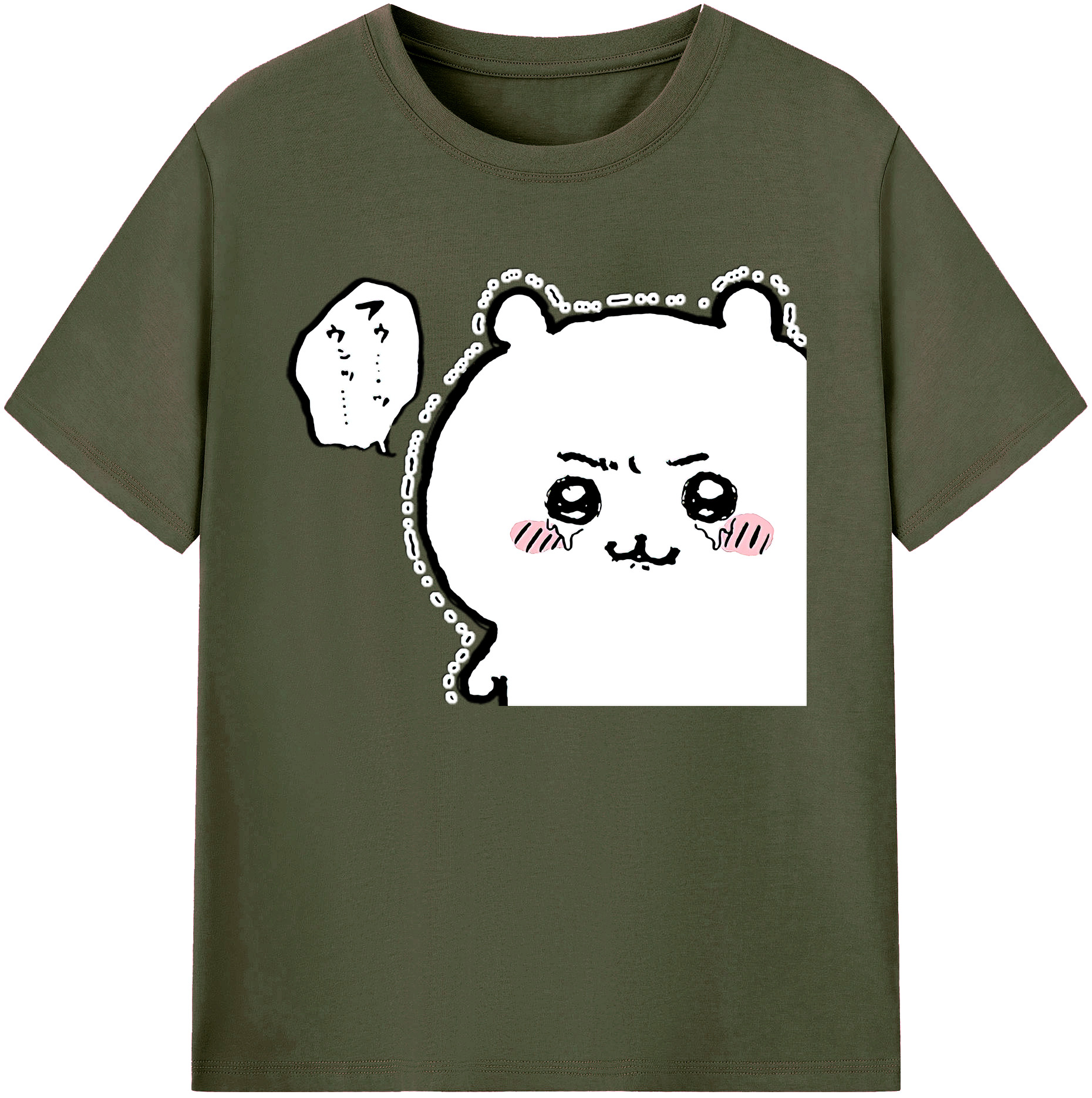 （画像用） ちいかわ ちいかわ Chii-kawa chiikawa 綿100％ メンズ半袖Tシャツ｜肌触りやわらか＆通気性